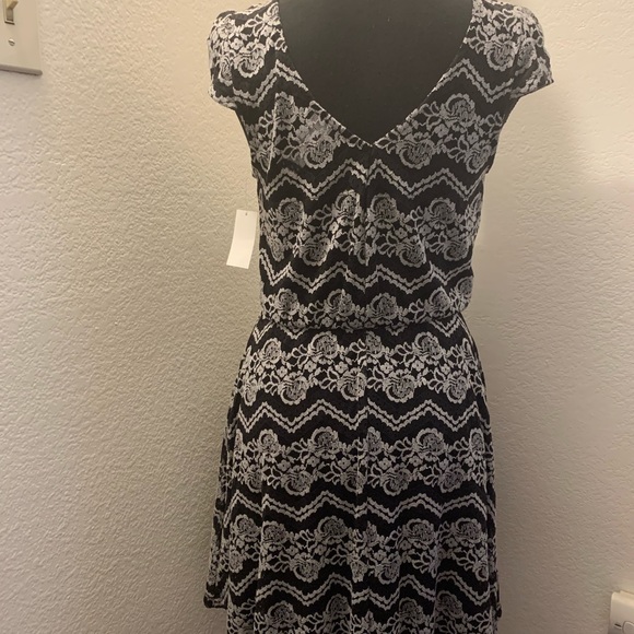 SOLD ON MERCARI • Joe Boxer Black gray Lace Dress - Picture 3 of 7